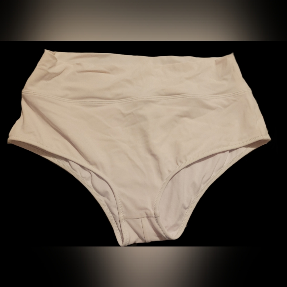 VS PINK  High Waisted White Swim Bottoms